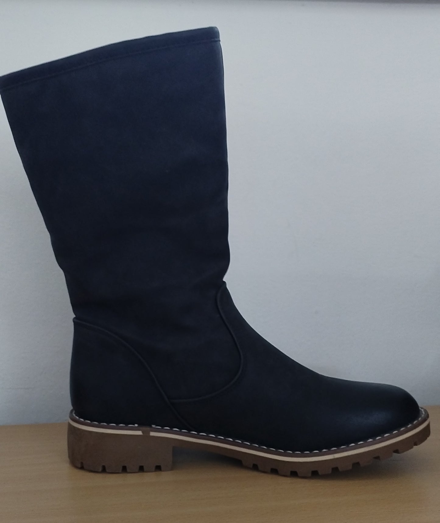 Black Fur Short Boot