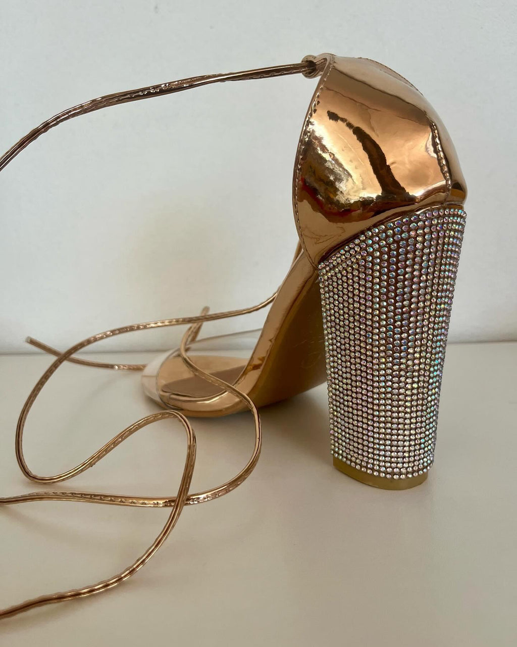Gold lace up