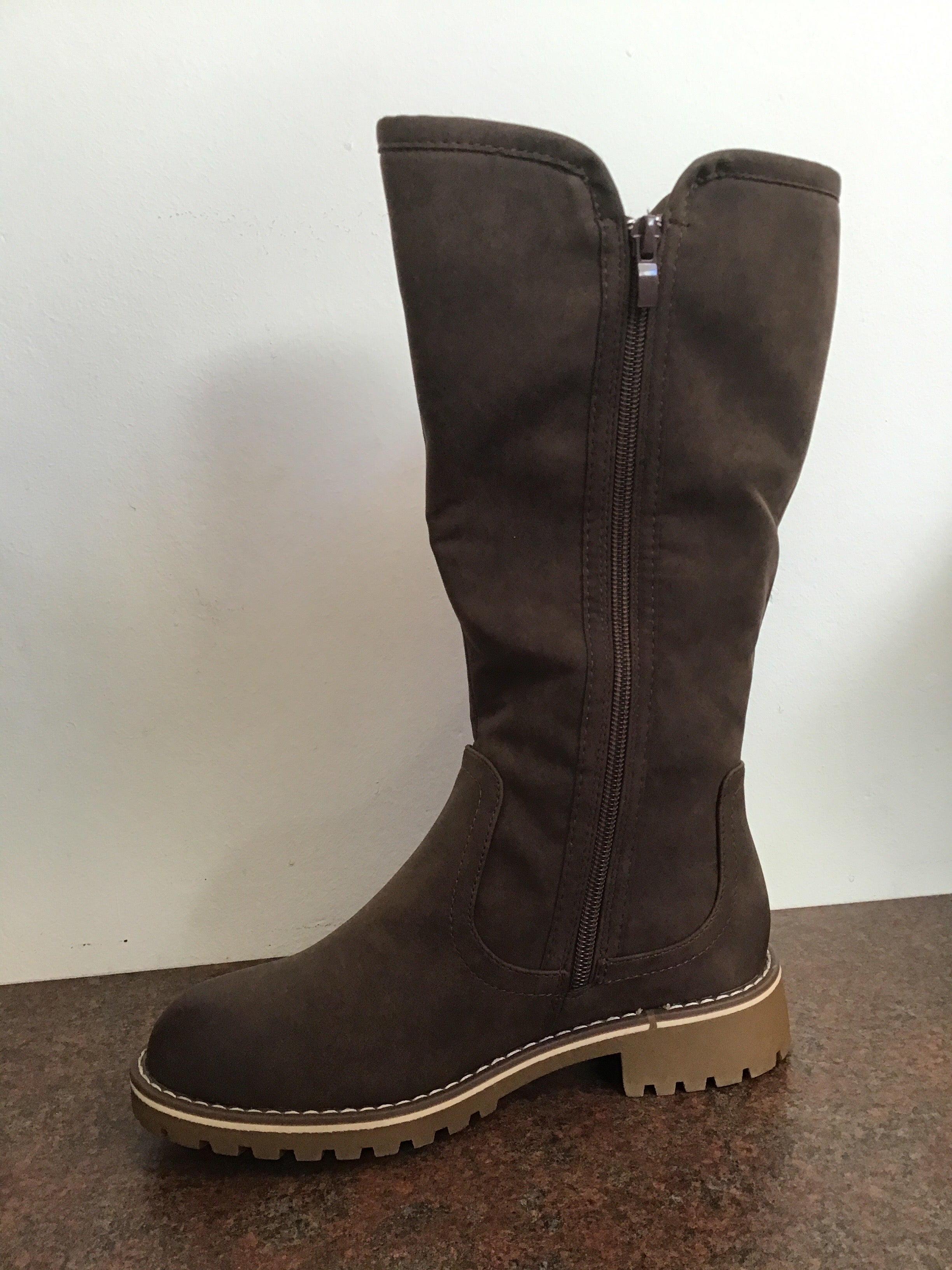 Chocolate Dark Brown Fur Boot