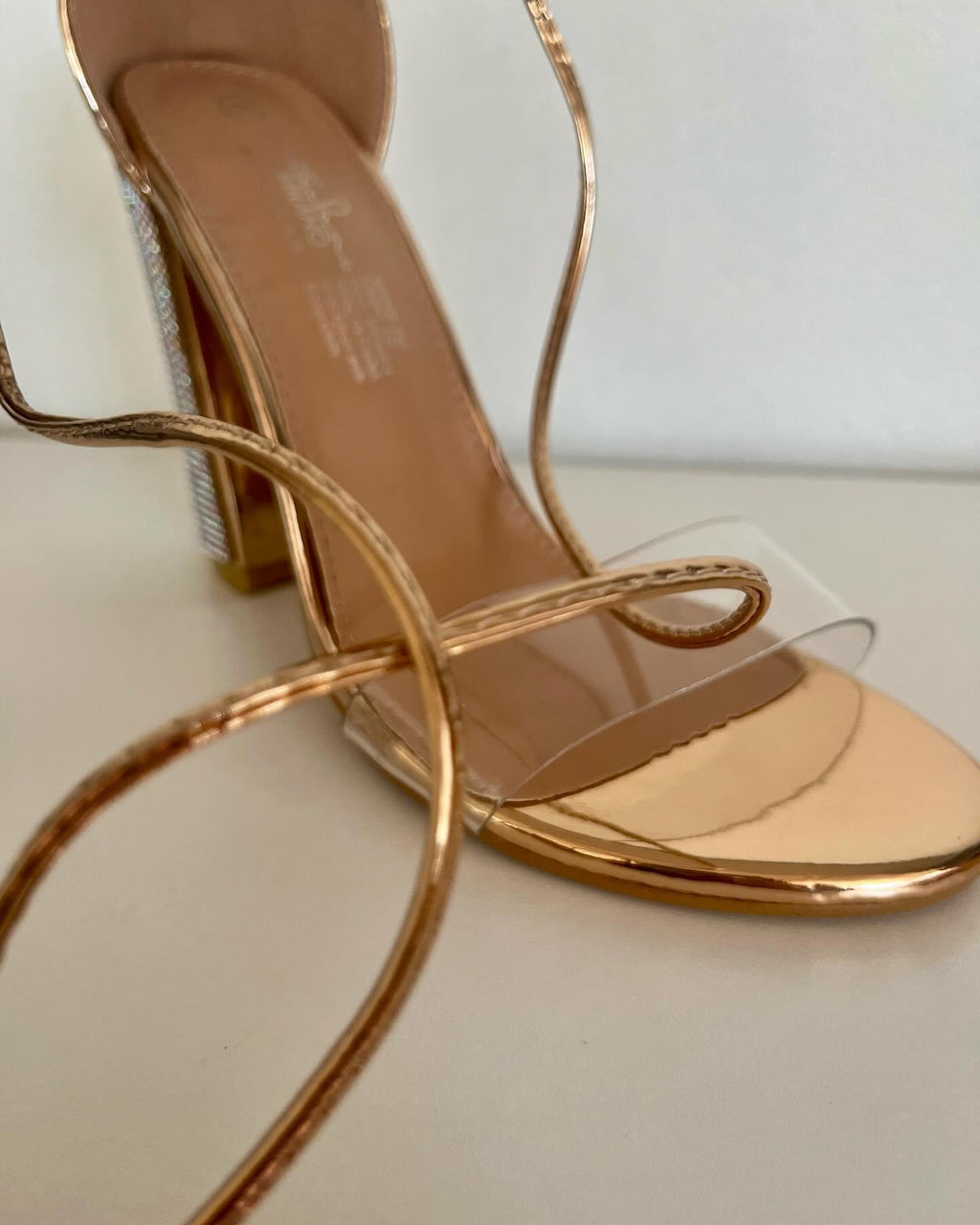 Gold lace up