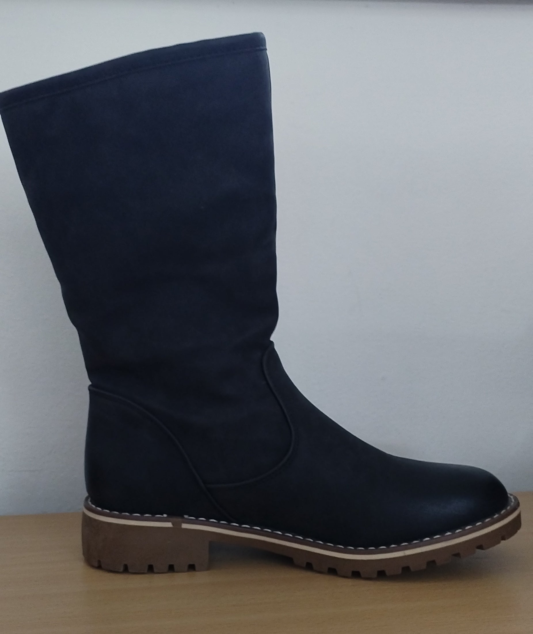 Black Fur Short Boot