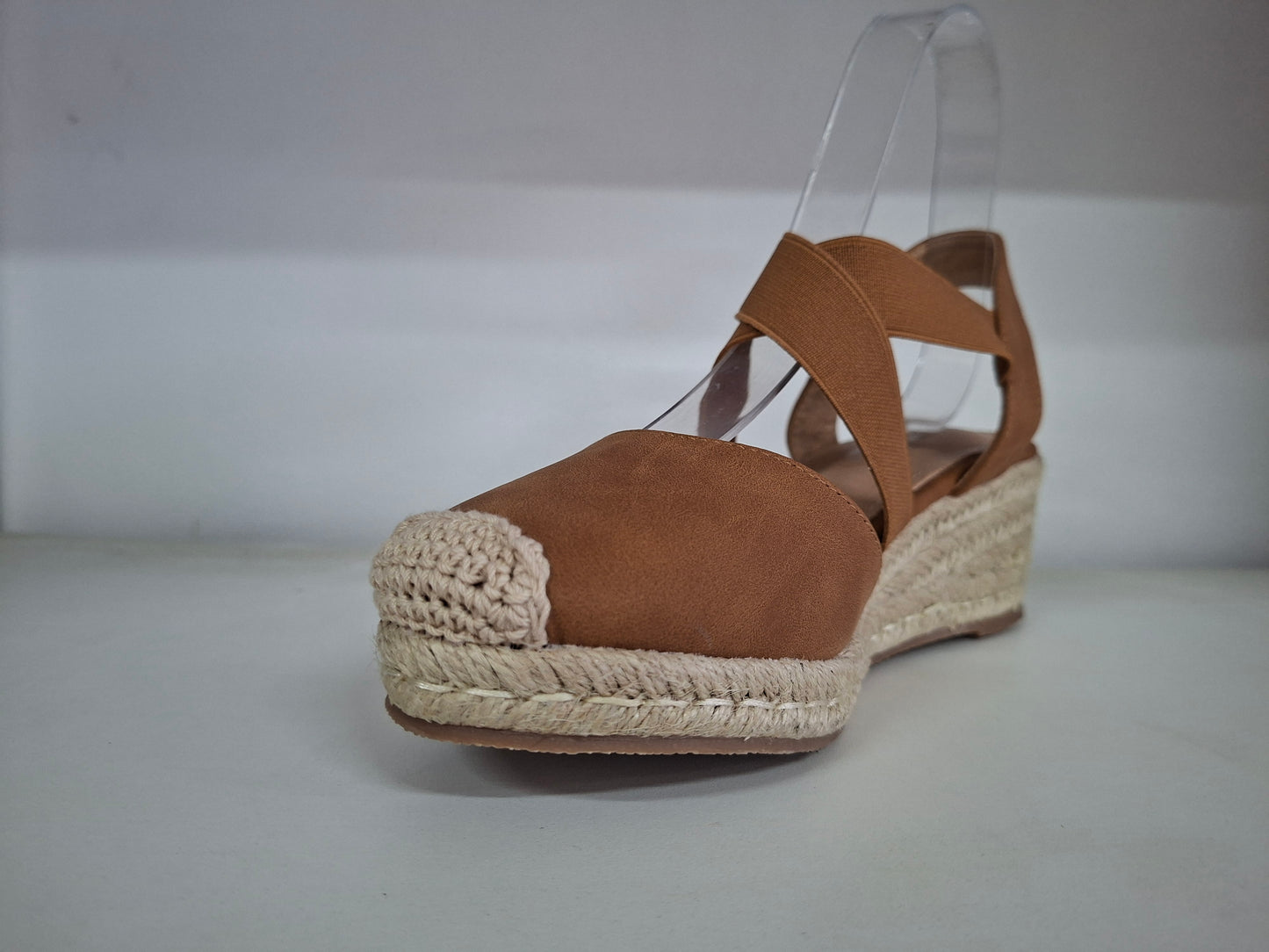 Tan Wedge with supports sandal