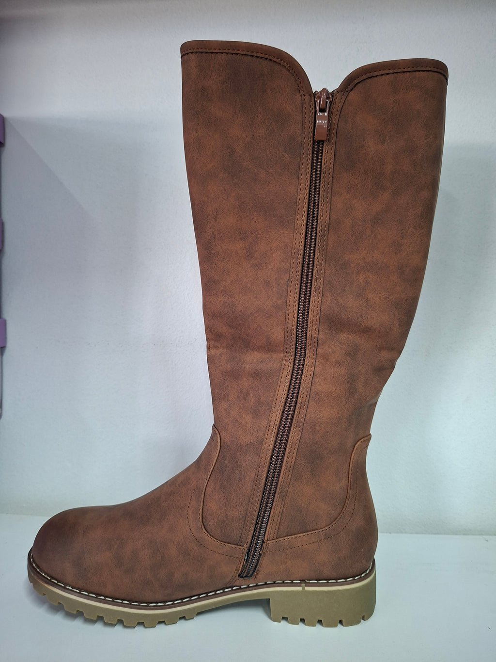Brown Long Fur Boot