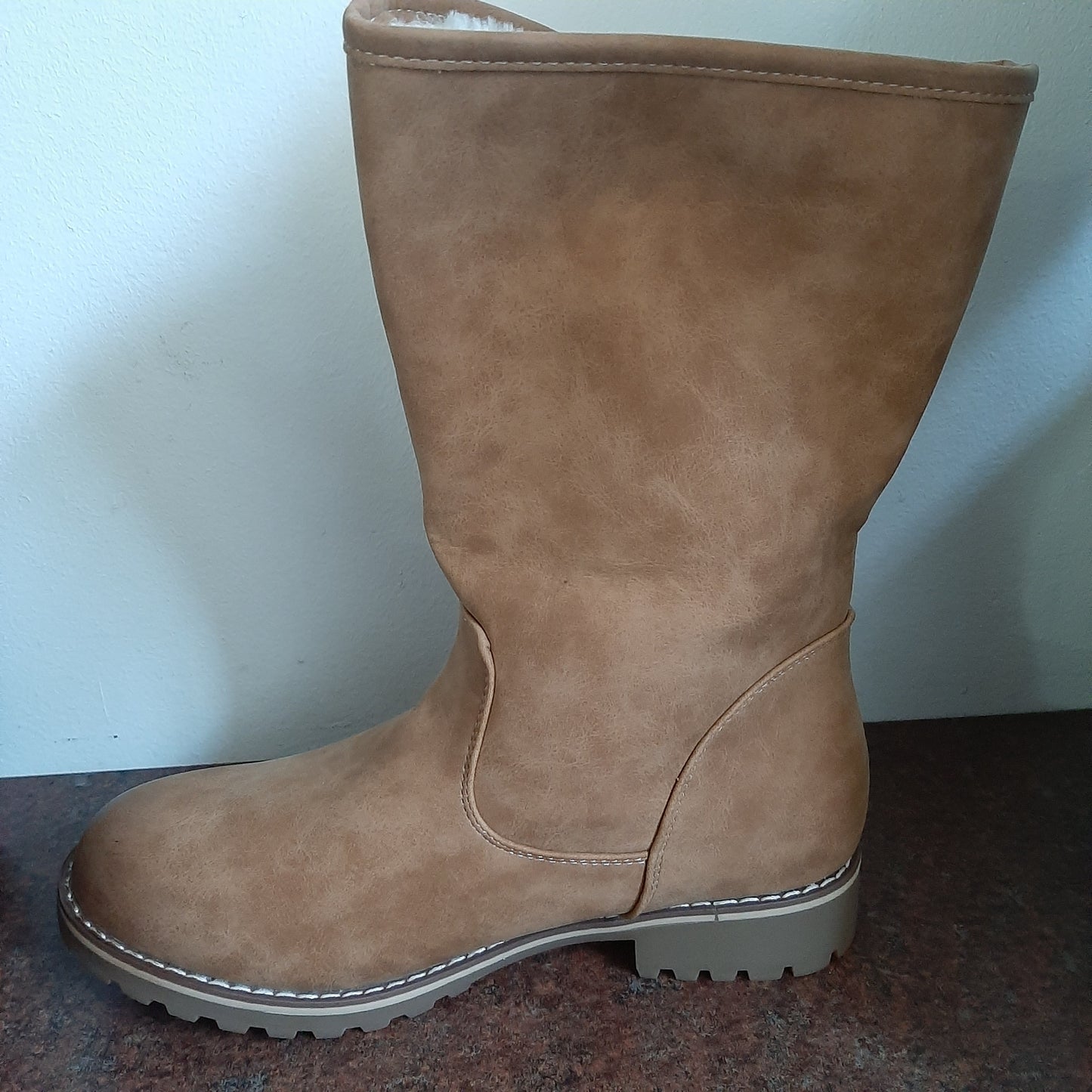 Ms Milano Tan Fur Boot
