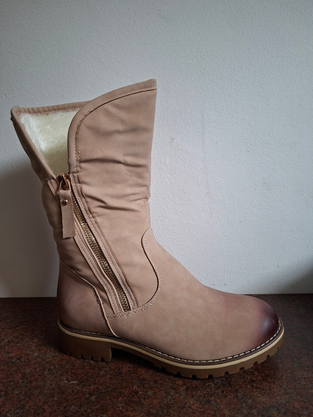 Pink Fur Boot