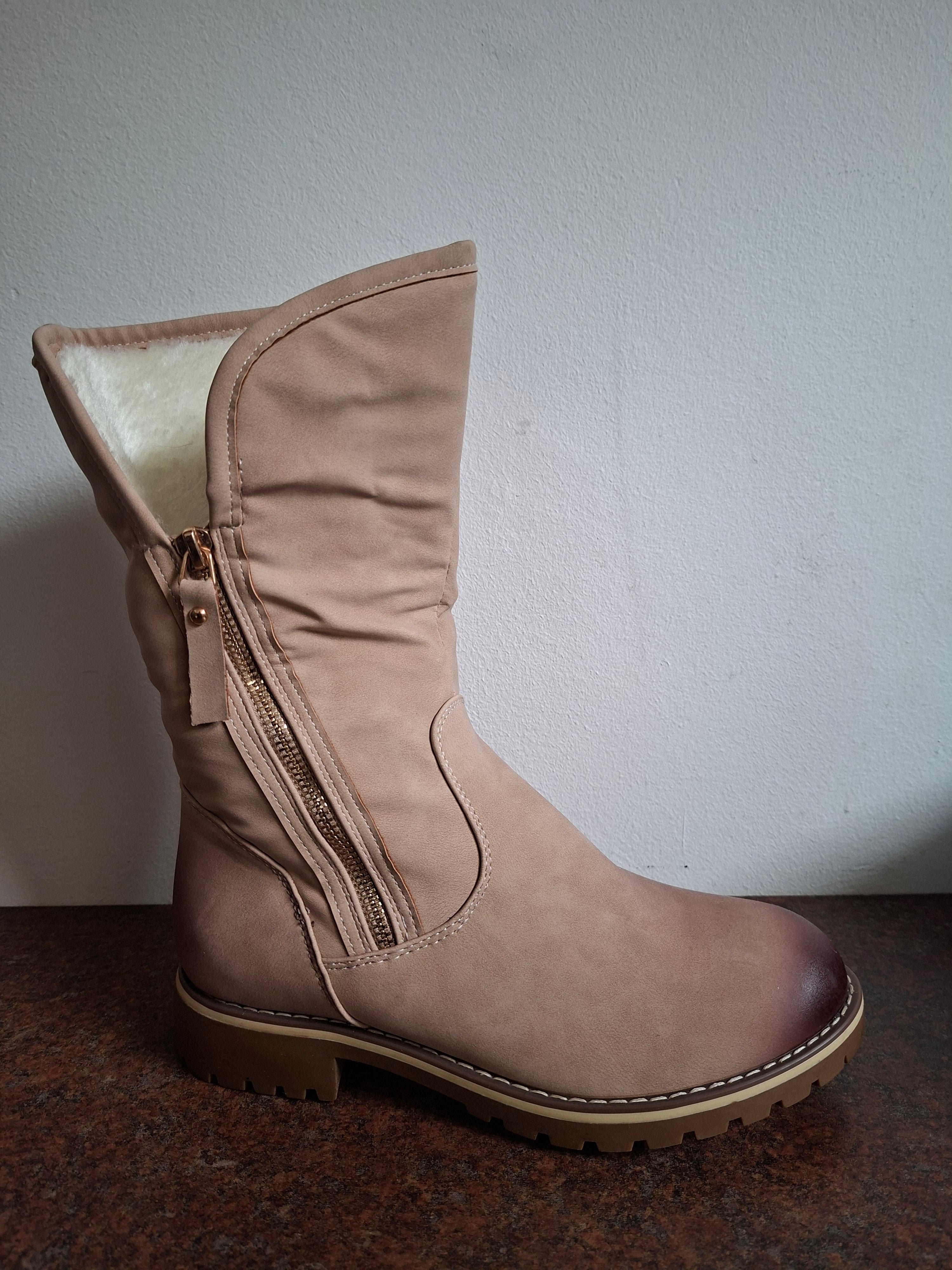 Pink Fur Boot