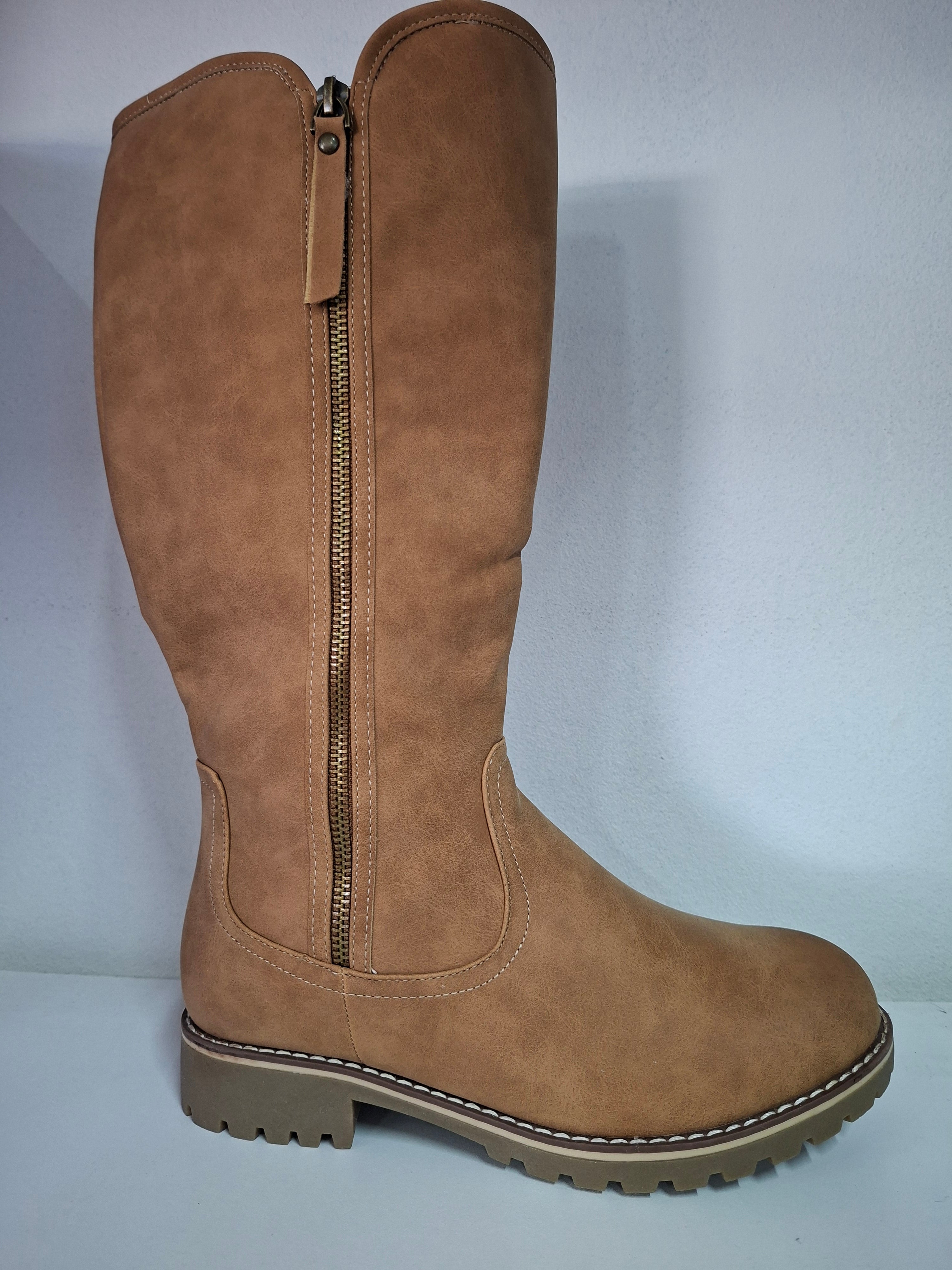 Tan Long Fur Boot