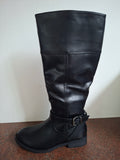 Flat Heel Black Boot